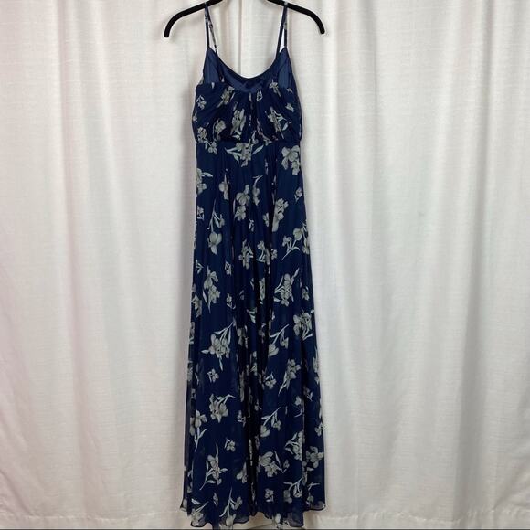Lulu’s Memorable Night Navy Blue Floral Print Maxi Dress Sz.XS - Picture 9 of 15